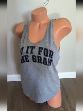 Women's Do It For The Gram Victoria's Secret Pink Criss Cross Tank Top XS Gray